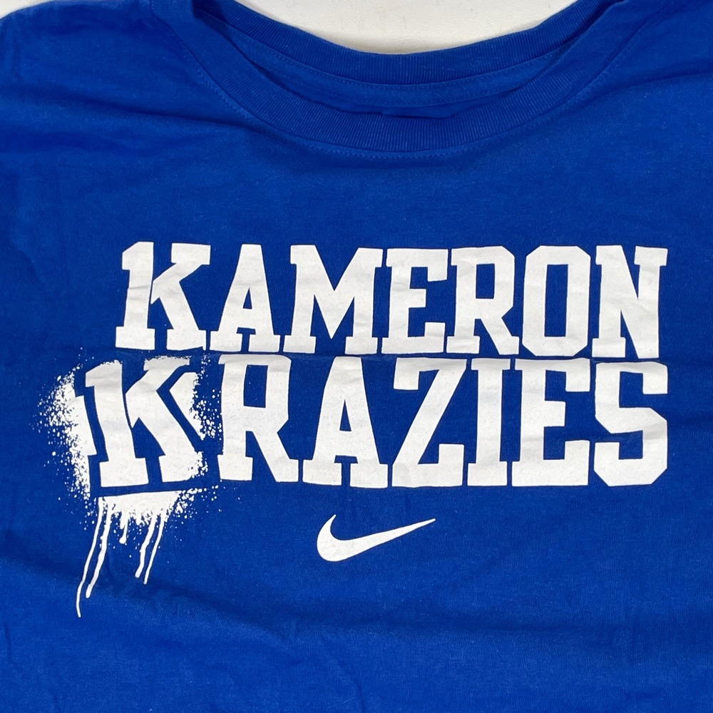Nike Tee Duke Blue Devils Kameron Krazies‎ Thanks Coach K T-Shirt Blue Mens XL - Picture 2 of 6